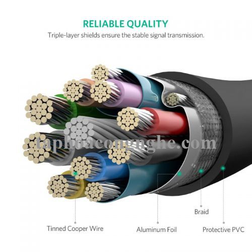 Ugreen 10840 0.5M màu Đen Cáp USB 3.0 sang MICRO USB 3.0 cho ổ cứng US130 30010840